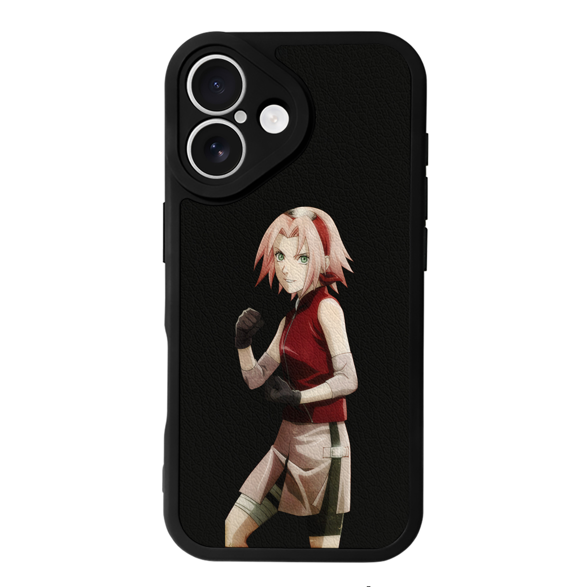 （画像用） NARUTO -ナルト- 春野サクラ Haruno Sakura 【iPhone 16シリーズ対応】シリコンスマホケース（レザー調） 材質：シリコン